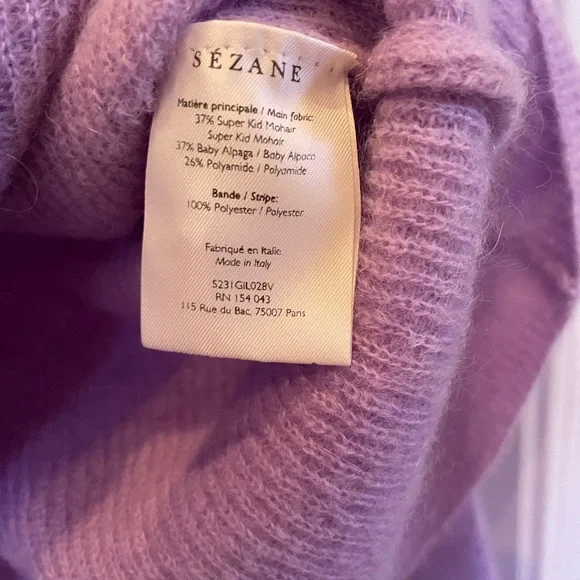 Sezane Barry Cardigan Lilac - Size M - Picture 6 of 7